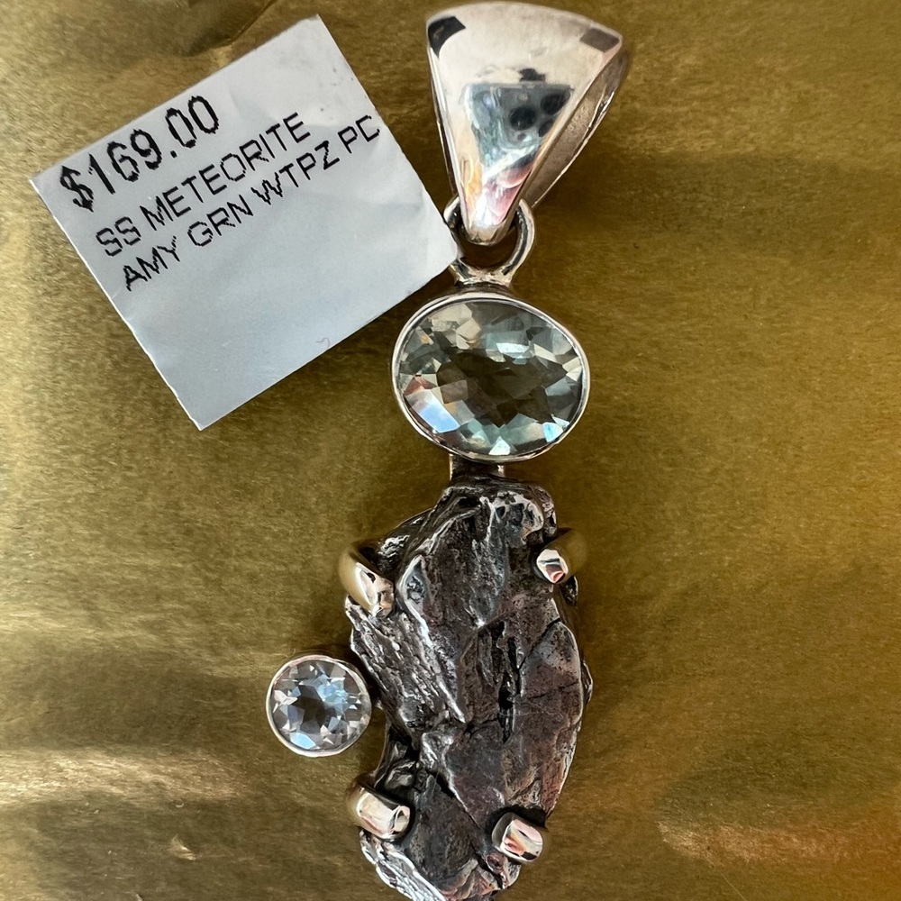 NWT Sterling Silver Meteorite Pendant